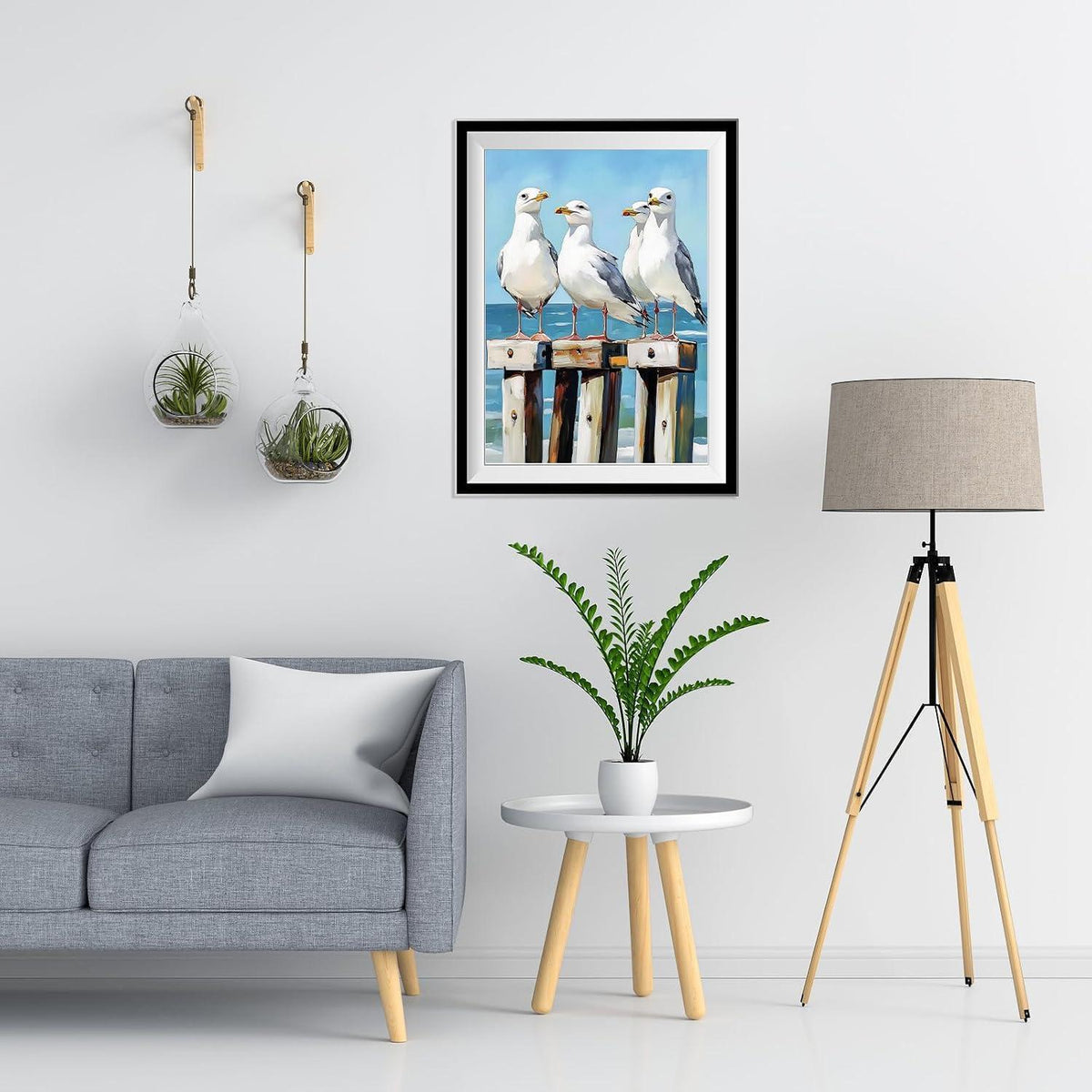 5D Diamant Malerei Möwe – DIY Tiere Bild für Wanddeko