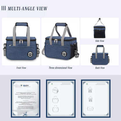 Kühltasche 9L – Isolierte Lunchbox für Arbeit, Reisen & Picknick (Blau)