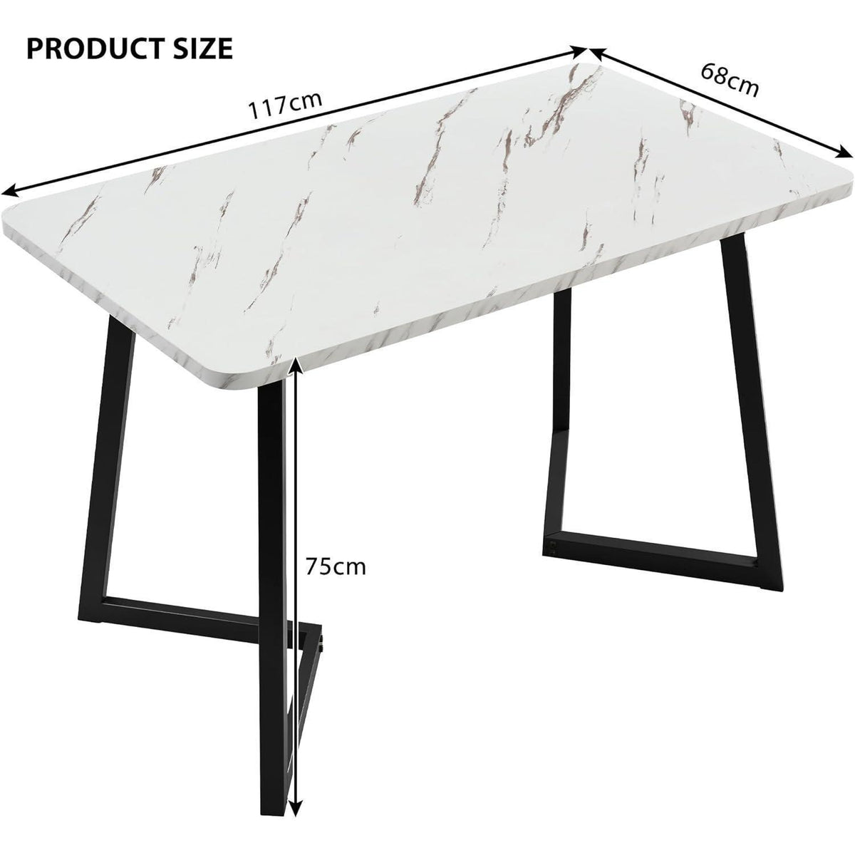 Esstisch Set 117cm mit 4 Samtstühlen Dunkelgrün