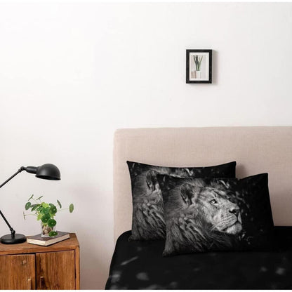 Löwen Bettwäsche Set 135x200cm – 4-teilig, 3D Effekt & Mikrofaser