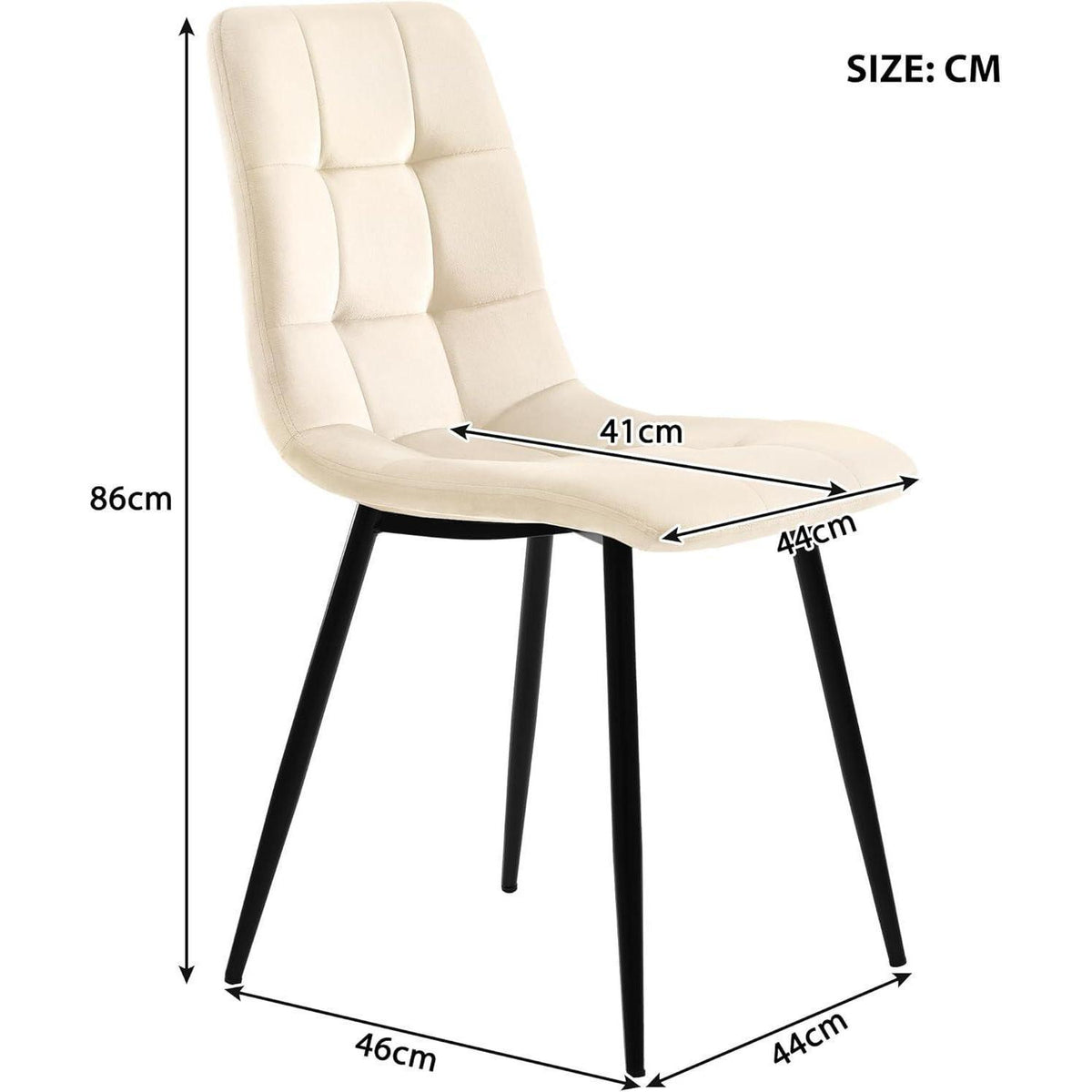 Esstisch Set 117cm mit 4 Samtstühlen – Modernes Esszimmer