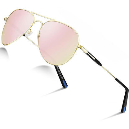 Piloten Sonnenbrille Herren Damen Polarisiert Metall Retro UV400