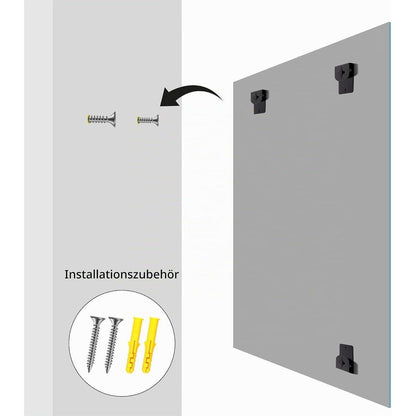 Rahmenloser Wandspiegel 120x75 cm – Badezimmer Spiegel mit Explosionsschutz