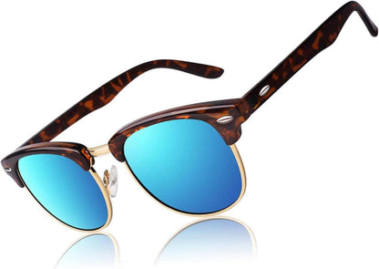 Polarisierte Sonnenbrille Retro Browline Design UV400 Schutz