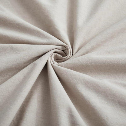 Bettwäsche-Set 135x200 Baumwolle Leinen Taupe 2-teilig