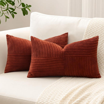 Cord Kissenbezug 40x60 cm, Dunkelrost, 2er Set