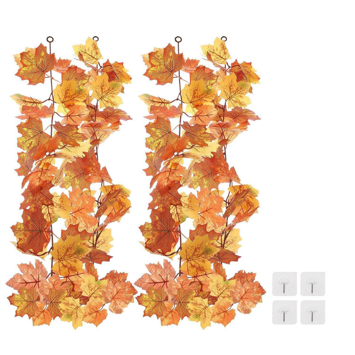 Herbstgirlande Ahornblätter 175cm - 2er Set für Tür & Deko