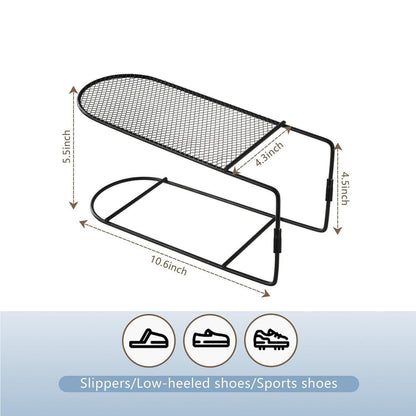 Platzsparender Schuhstapler (20er Set, Schwarz)
