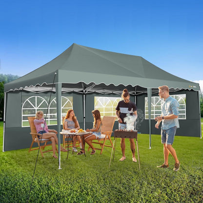 Faltpavillon 3x6 mit 6 Seitenwänden – Wasserdicht & Stabil