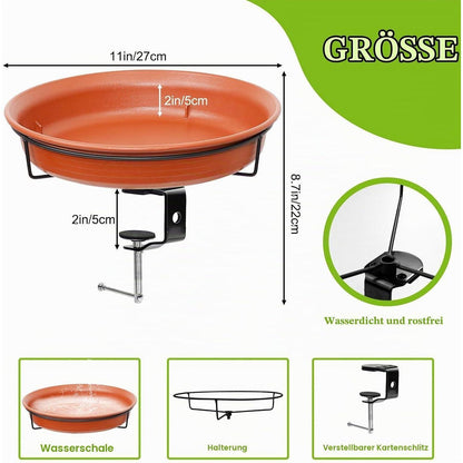 Vogeltränke Balkon Modern – Frostsicher & Hängend Braun
