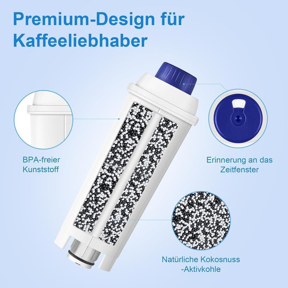 Wasserfilter für De'Longhi Kaffeeautomaten (12er Pack)