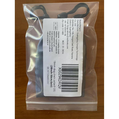 Goldene Hundekette 15mm mit Anhänger – 55cm