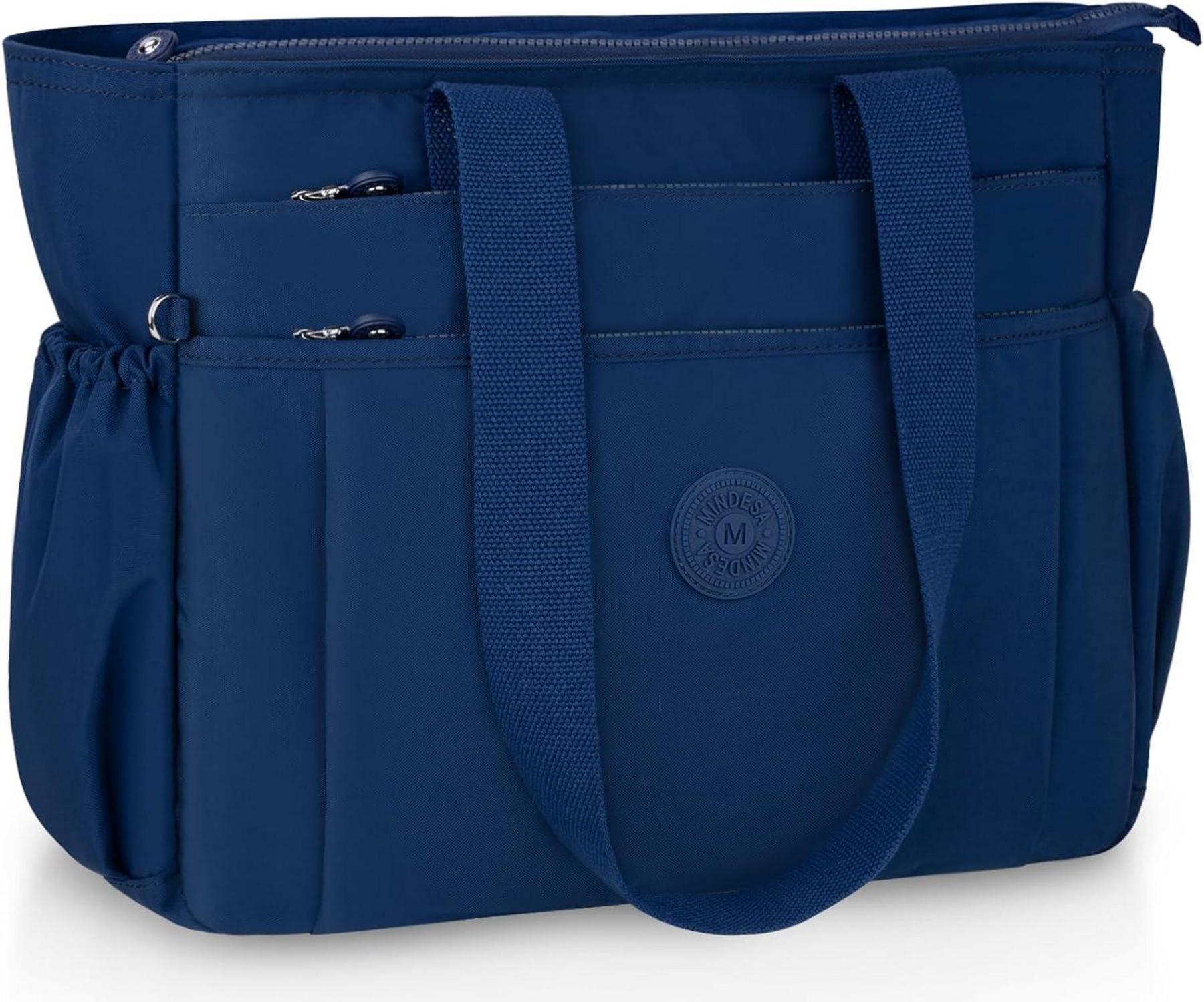 WACCET Handtasche Damen Groß Wasserdicht Nylon Umhängetasche Viele Fächer Tote Bag Shopper Casual Weekender Schultertasche
