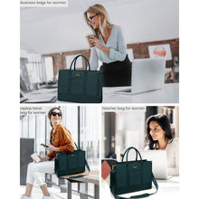 Laptoptasche Damen 17 Zoll, wasserdicht, Kunstleder, dunkelgrün