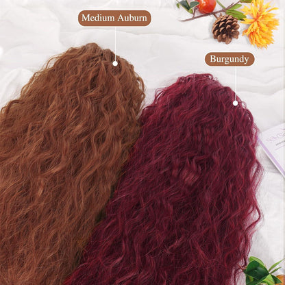 Langes Burgunder Pferdeschwanz-Haarteil 76cm, Clip Ponytail Extension