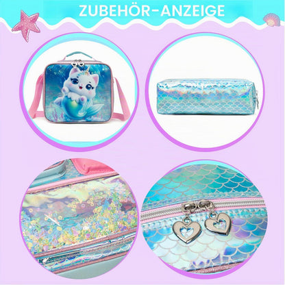 Schulranzen Trolley Mädchen – Niedlicher Kinderrucksack mit Rollen