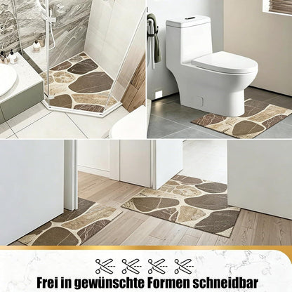 Rutschfeste Duschmatte 110x150 cm – Steinmuster & Peeling