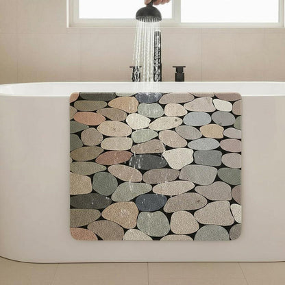 Rutschfeste Duschmatte 90x150 cm - Steinmuster & Komfort