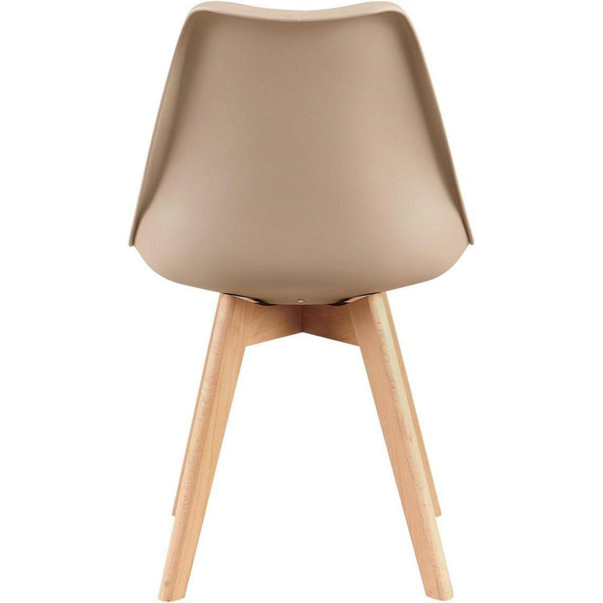 Skandinavischer Esszimmerstuhl Retro, Buchenholz, Beige/Khaki (6er Set)