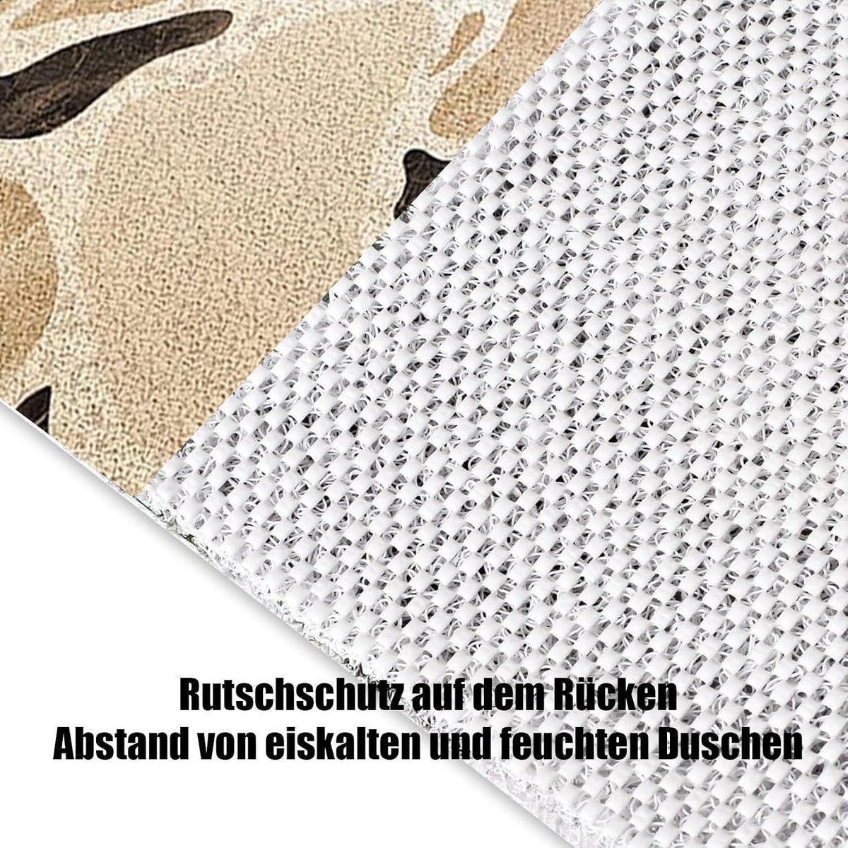 Rutschfeste Duschmatte 80x150 cm – Steinmuster & Komfort