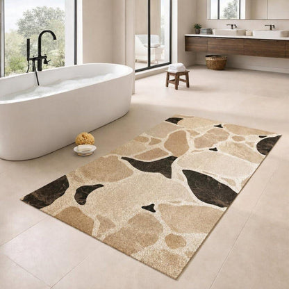 Rutschfeste Duschmatte 80x120 cm – Steinmuster & Zuschneidbar