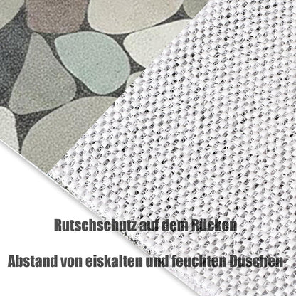 Rutschfeste Duschmatte 110x130 cm - Steinmuster & Antirutsch