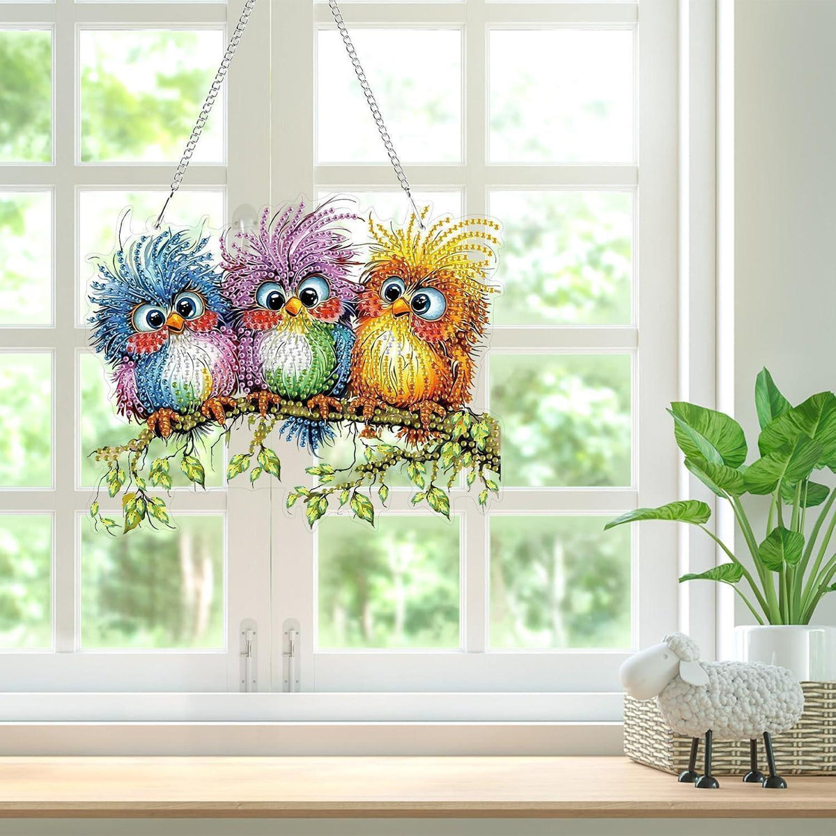 5D Diamond Painting Vogel Anhänger - Bastelset für Erwachsene & Kinder