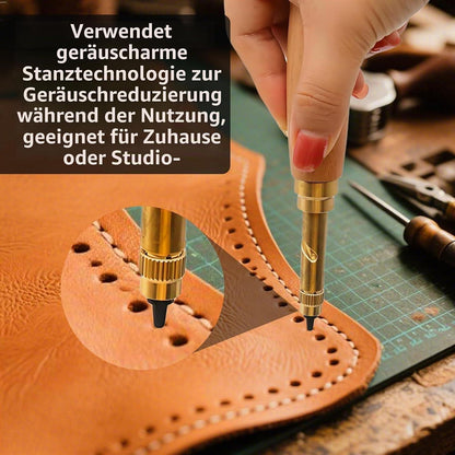 Lochstanzer Set mit 6 Größen für Papier, Leder & Filz