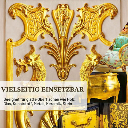 Blattgold Set zum Vergolden – 100 Blatt + Kleber & Lack