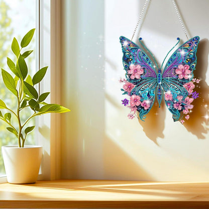 Diamond Painting Schmetterling Weihnachten – Fensterbild DIY Bausatz
