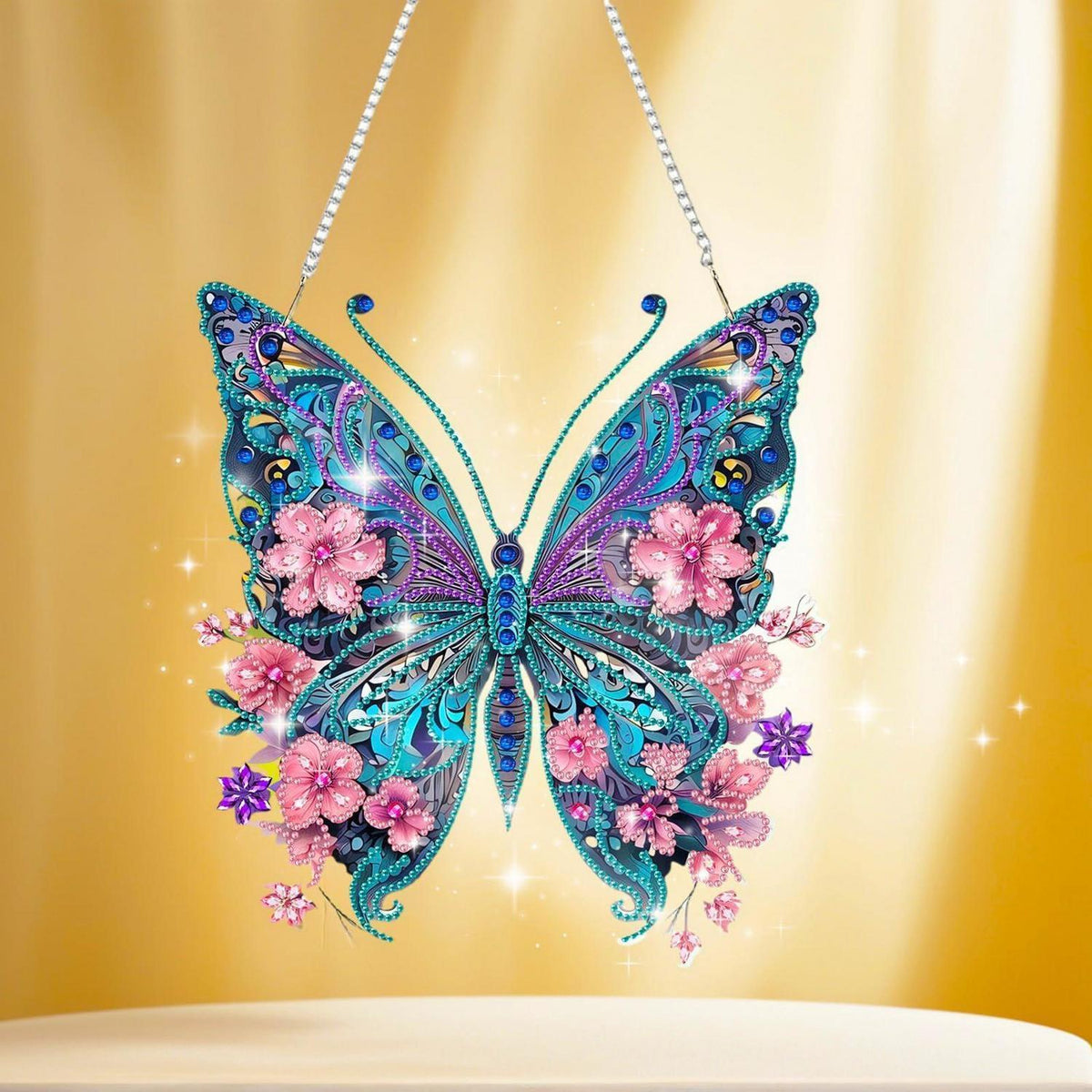 Diamond Painting Schmetterling Weihnachten – Fensterbild DIY Bausatz