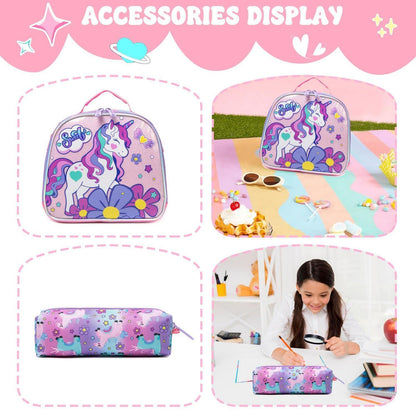 Einhorn Rollrucksack Set für Mädchen 6-8 Jahre
