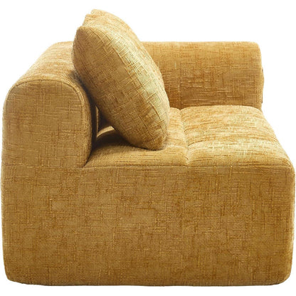 Modernes 2-Sitzer Polstersofa mit Chaise Lounge (Gelb B)