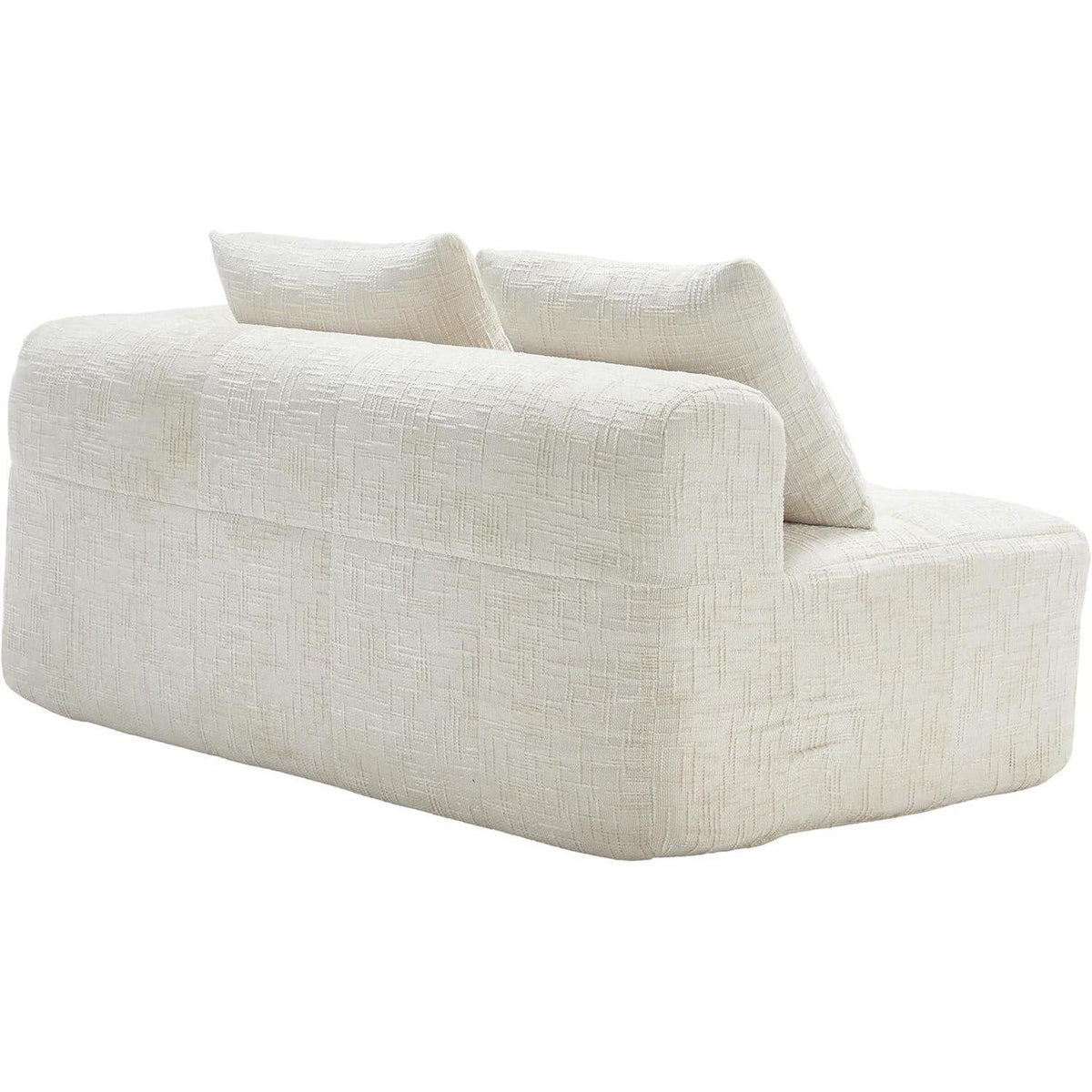 Modernes 2-Sitzer Polstersofa mit Chaise Lounge (Beige B)