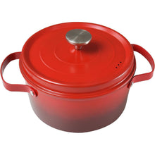 Großer Kochtopf 24cm 3,8L Rot Induktion Bräter mit Deckel