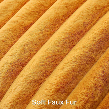 Flauschiger Samt Kissenbezug 30x50cm Senfgelb