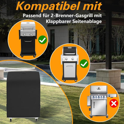 Wetterfeste Grillabdeckung für 2-Brenner Gasgrills (82x61x110cm)