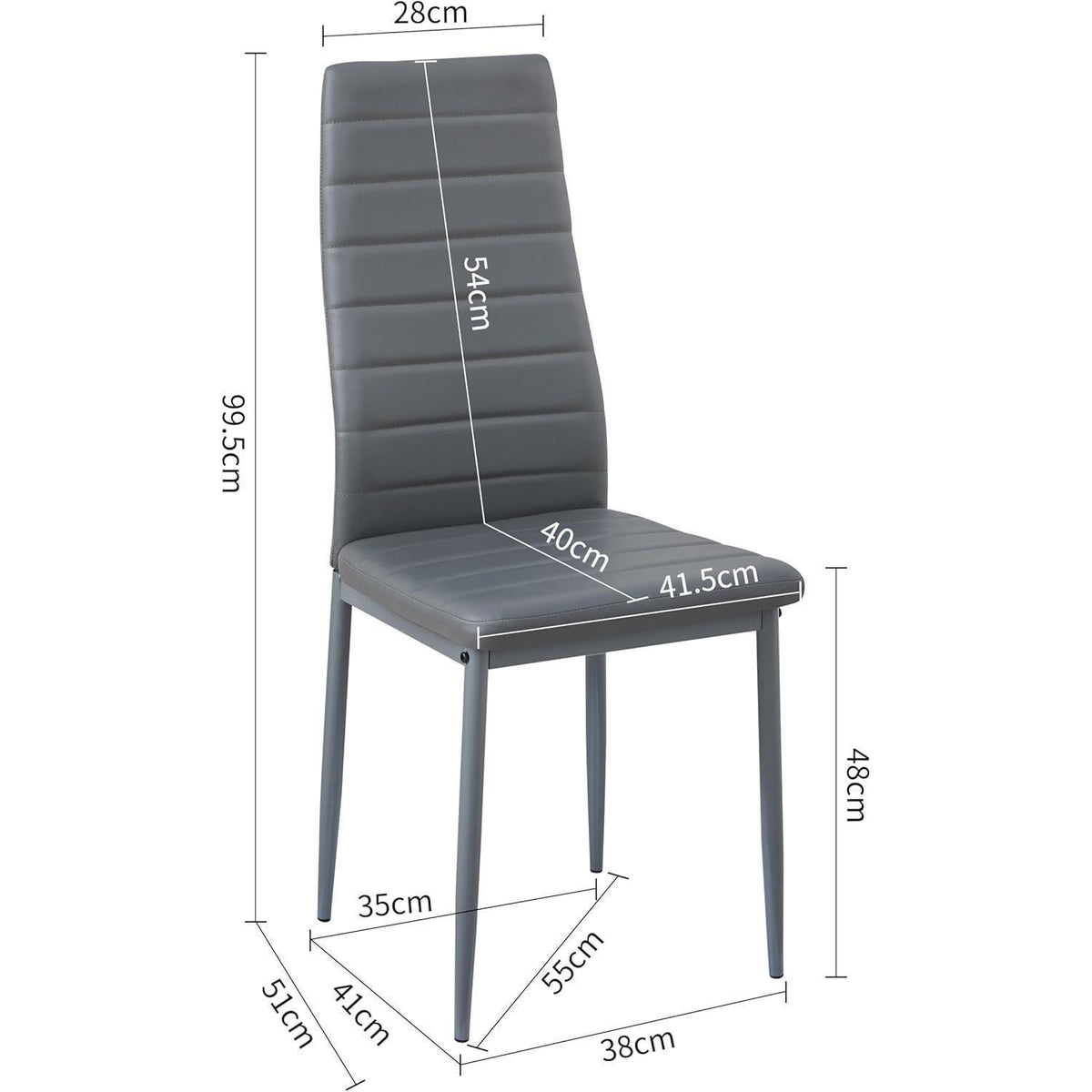 Esszimmergruppe Schwarz & Grau: Esstisch 110cm + 6 Stühle