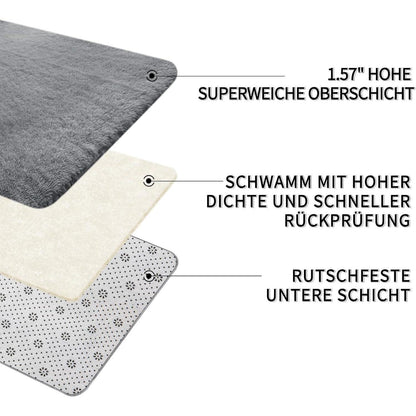 Flauschiger Hochflor Teppich Braun 275x370 cm – Wohnzimmer & Schlafzimmer