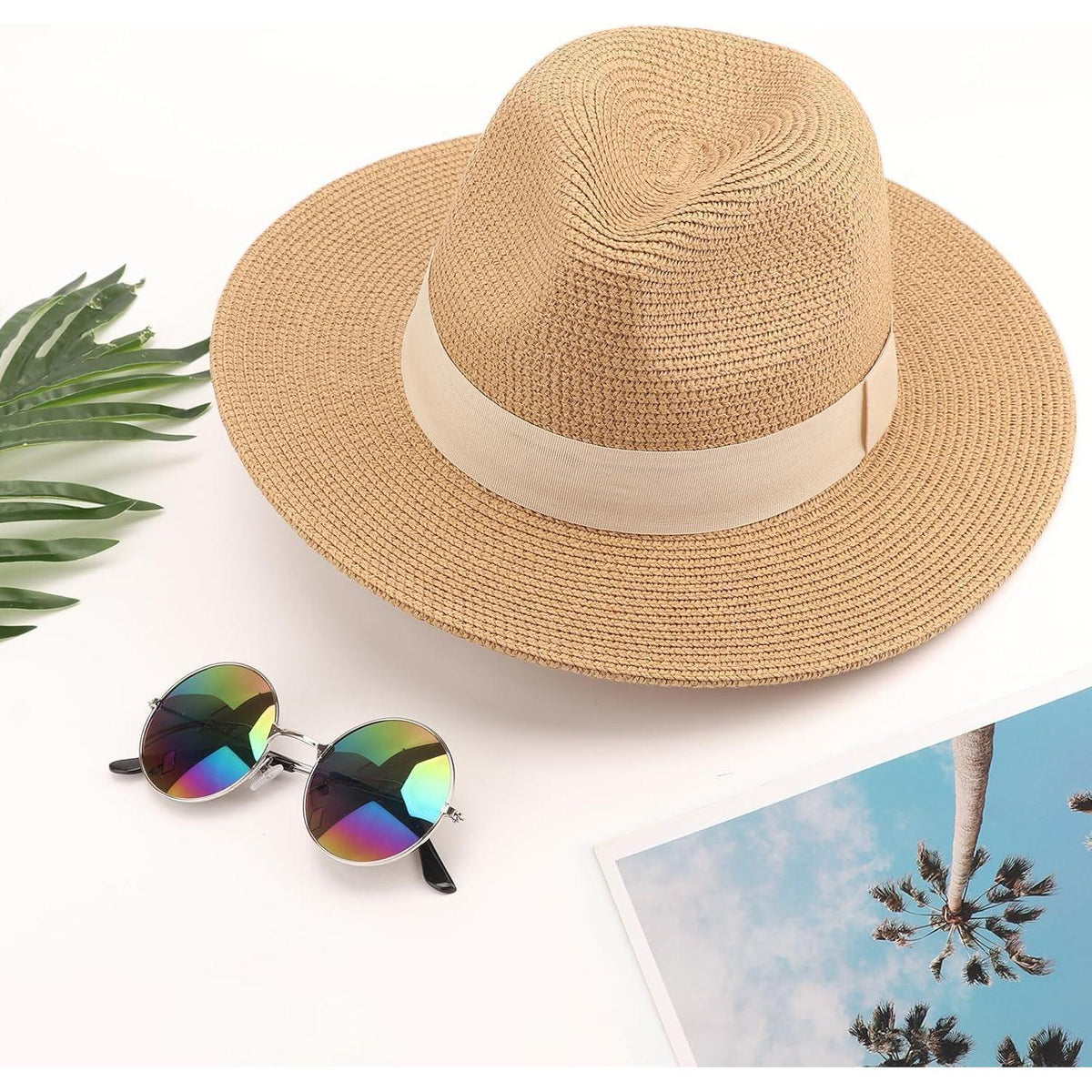 Damen Panama Hut mit breiter Krempe – Strohhut für Sommer & Strand