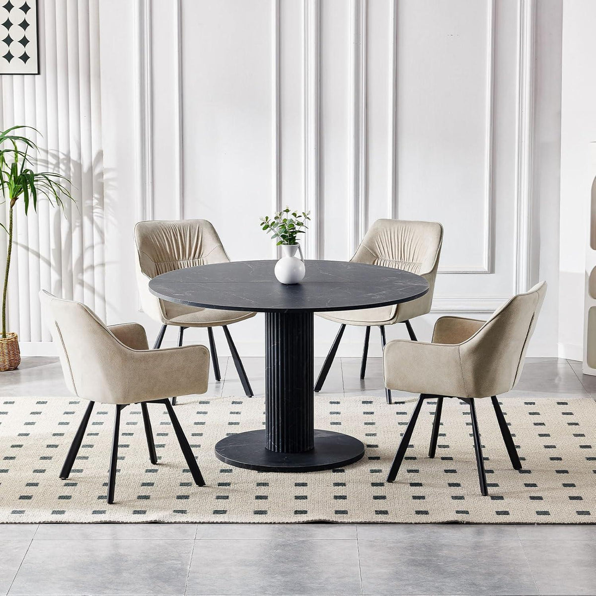 Drehbare Esszimmerstühle Set 6 | Ergonomisch & Komfortabel