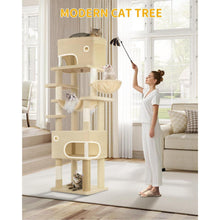 XXL Kratzbaum Katzenbaum 203 cm mit Plattform & Höhlen