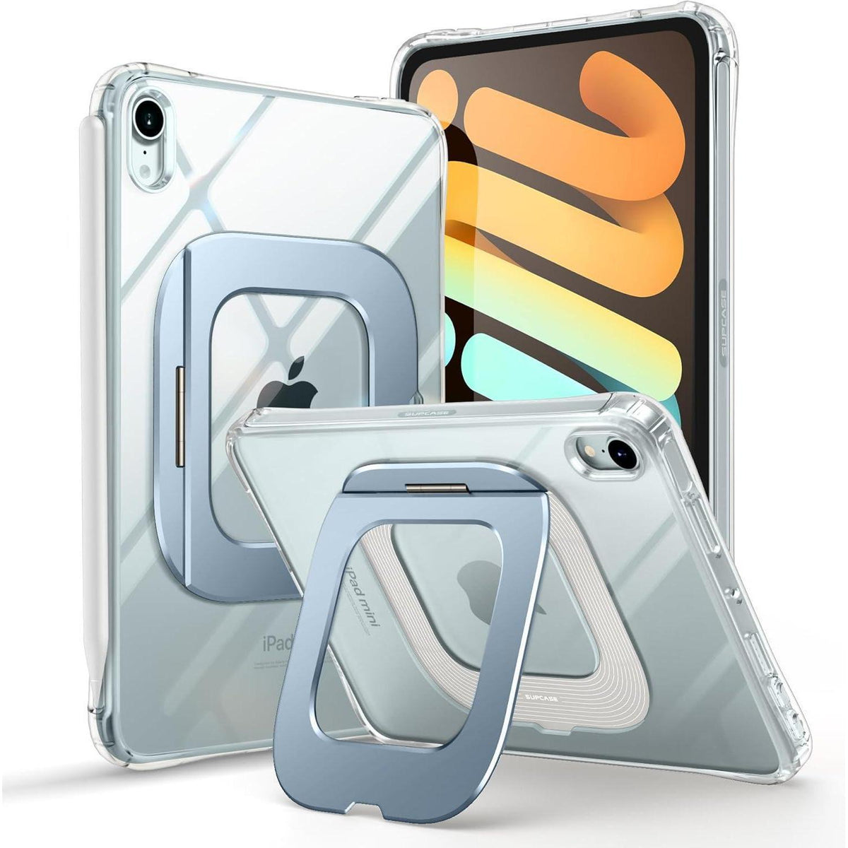 iPad mini 7/6 Hülle mit Ständer, Kratzfest, Stifthalter, Blau