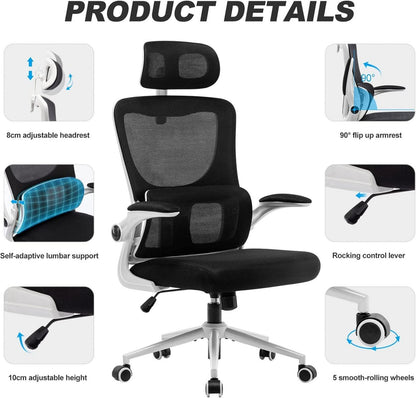 Ergonomischer Bürostuhl mit Lordosenstütze und