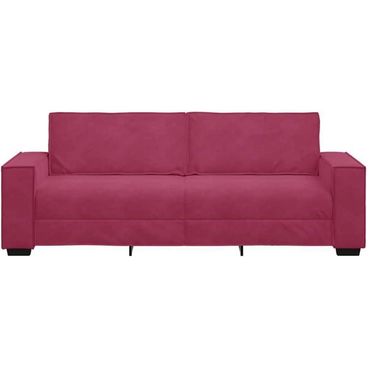 3-Sitzer Sofa Weinrot – Modernes Polstersofa 220 cm