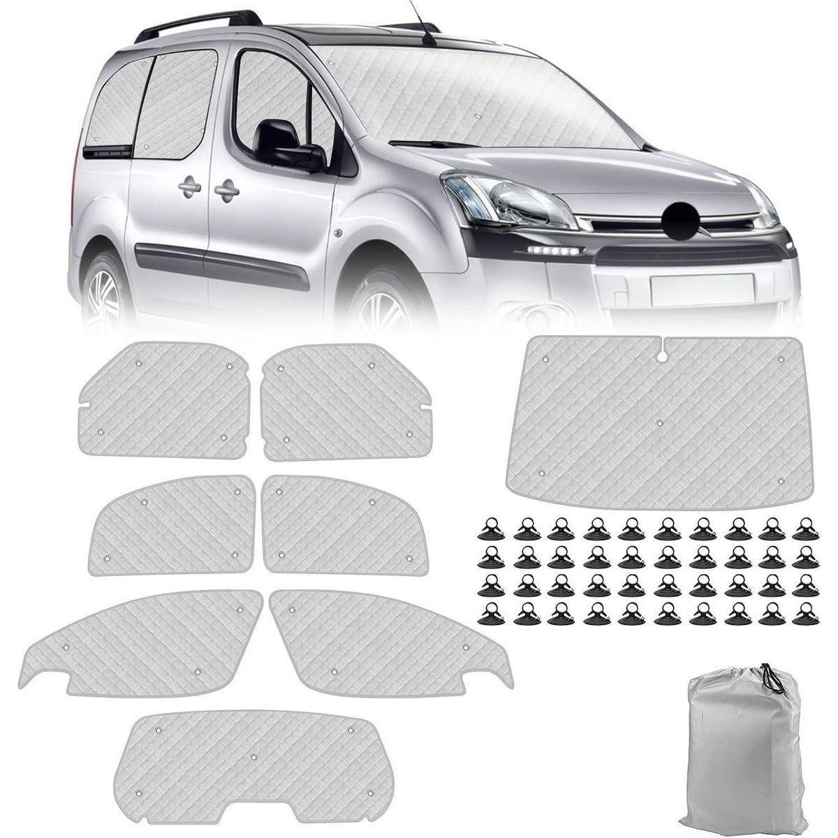 Sonnenschutz Auto Frontscheibe Citroen Berlingo/Peugeot Partner 2008-2018
