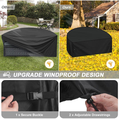 Wasserdichte Sonneninsel Abdeckhaube 180x90x80cm – Winterfest & UV-Schutz