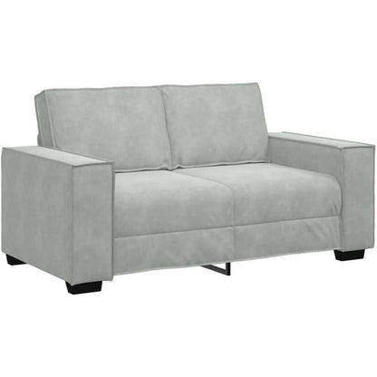 IKAYAA 2-Sitzer Sofa Stoff, 120cm – Modernes Mini Sofa in Hellgrau