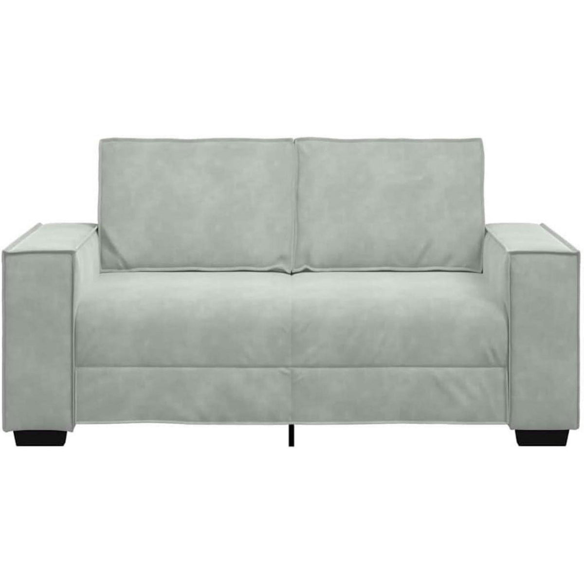 IKAYAA 2-Sitzer Sofa Stoff, 120cm – Modernes Mini Sofa in Hellgrau