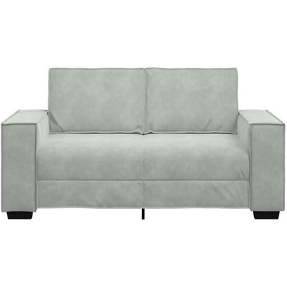 IKAYAA 2-Sitzer Sofa Stoff, 120cm – Modernes Mini Sofa in Hellgrau